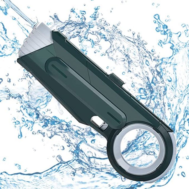 Pistola de agua eléctrica de para niños, para piscina, playa, fiesta, juego (pistola de agua grande, verde)