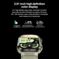 thumbnail image 4 of Nkmbld Android Smart Watch Clear Color Screen Metal Case Bluetooth Call Sports Outdoor Large Capacity Battery Smartwatch, Green, 4 of 8