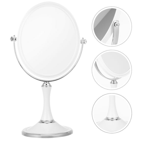 MLINS  Double Sided Vanity Round Makeup Mirror Standing Durable Travel