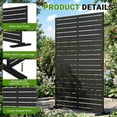 thumbnail image 5 of Mophoto 71"H X 45.7"W Metal Privacy Screen,Freestanding Rustproof Steel Privacy Panels,Decorative Fence with Stand for Deck,Patio,Backyard,Balcony, 5 of 8