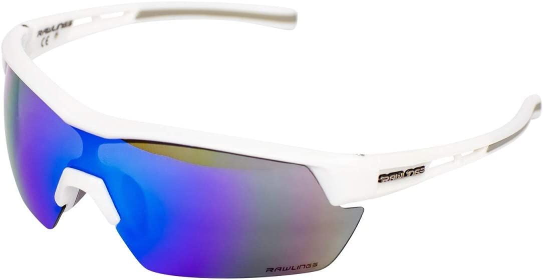 Rawlings 10241765.QTM Youth Sports Sunglasses Black/Blue Mirror 