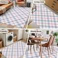 thumbnail image 6 of Abstract Plaid, 3'x5' Washable Rug, Minimalistic Multi Colors Country Rustic Plaid Non-Slip Area Rugs for Entryway Kitchen Classroom, Dorm Throw Carpet, Low Pile Soft Indoor Floor Mat, 6 of 9