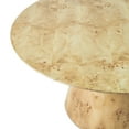 thumbnail image 4 of Ox Bay Gabriel 48" Round Burl Wood Dining Table – Natural Finish, Seats 4, Transitional Kitchen & Dining Room Table, 4 of 7