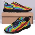 thumbnail image 4 of LGBT Pride Shoes Men Women Fashion Rainbow Sneakers Lightweight Breathable Running Shoes Gift for Gay Lesbian Black Size 9, 4 of 5