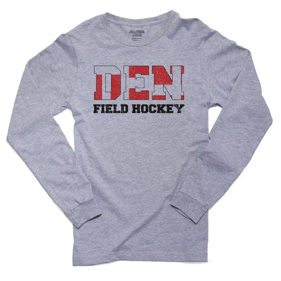 Denmark Field Hockey - Olympic Games - Rio - Flag Men's Long Sleeve Grey T-Shirt