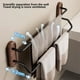 thumbnail image 4 of Toallero de madera de nogal sin taladro | Organizador de baño con estante | Colgador de pared para toallas y toallas de baño, ideal para baño y lavabo, 4 of 8