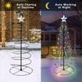 thumbnail image 4 of Decoraciones navideñas para exteriores, árbol en espiral solar de 74 cm, paquete de 2, 4 of 7