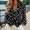 Black, variant on Women's Polka Dots Blouses Ruffle Long Sleeve Business Office Work Shirts Elegant V Neck Button Down Ruffle Tops, Casual Dressy Shirt, Soft Lightweight Flowy Tunic Shirt Daily Travel Outfits