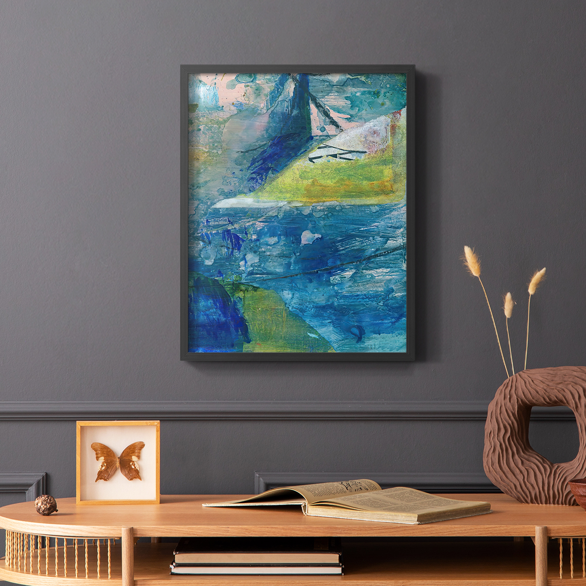Spring Winds VI in Black Solid Wood 22 x 28 Framed Print