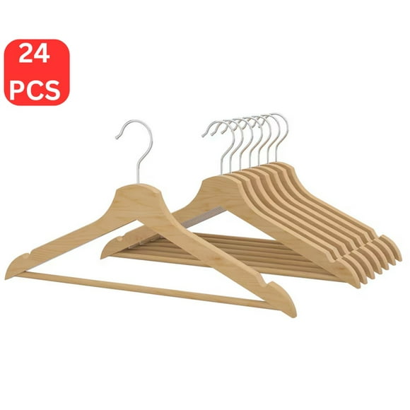 Wooden Hangers (24 Pcs) | Hangers 43cm * 14mm