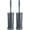 Gray, variant on Toilet Brush and Holder 2 Pack, Toilet Bowl Brush with Extra Long Handle, Toilet Scrubber and Covered Holder, Toilet Brushes for Bathroom-Space Saving, Covered Brush, Durable, Deep Cleaning(Black)