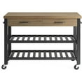 thumbnail image 2 of Whalen Santa Fe Kitchen Cart with Metal Shelves and TV Stand Feature, 2 of 7
