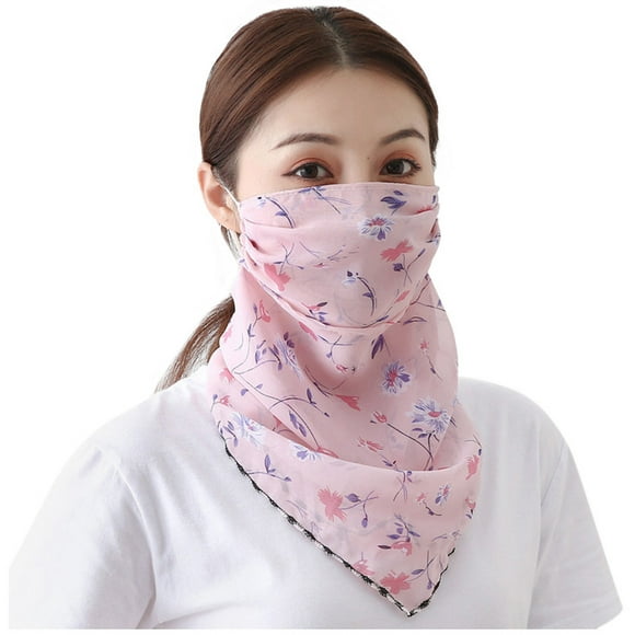 Masque Femme Protection Solaire Foulard Imprimé Antipoussière Foulard de Cou Masques Masque Facial