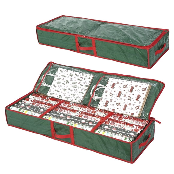 Organizador de papel de regalo Sattiyrch para debajo de la cama, color verde, 41 x 14 x 14 cm