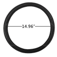 thumbnail image 4 of Auto Drive 1-Piece Car Steering Wheel Cover Country Faux Leather Black/White - Universal Fit, AD061711B, 4 of 5