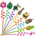 thumbnail image 1 of Pajitas WHYMEO Hawaiian Luau 27 cm, paquete de 24, 1 of 7