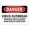 thumbnail image 1 of SignMission OS-NS-A-710-25587 Signe de Préavis d'Osha - Épidémie de Virus, 1 of 1