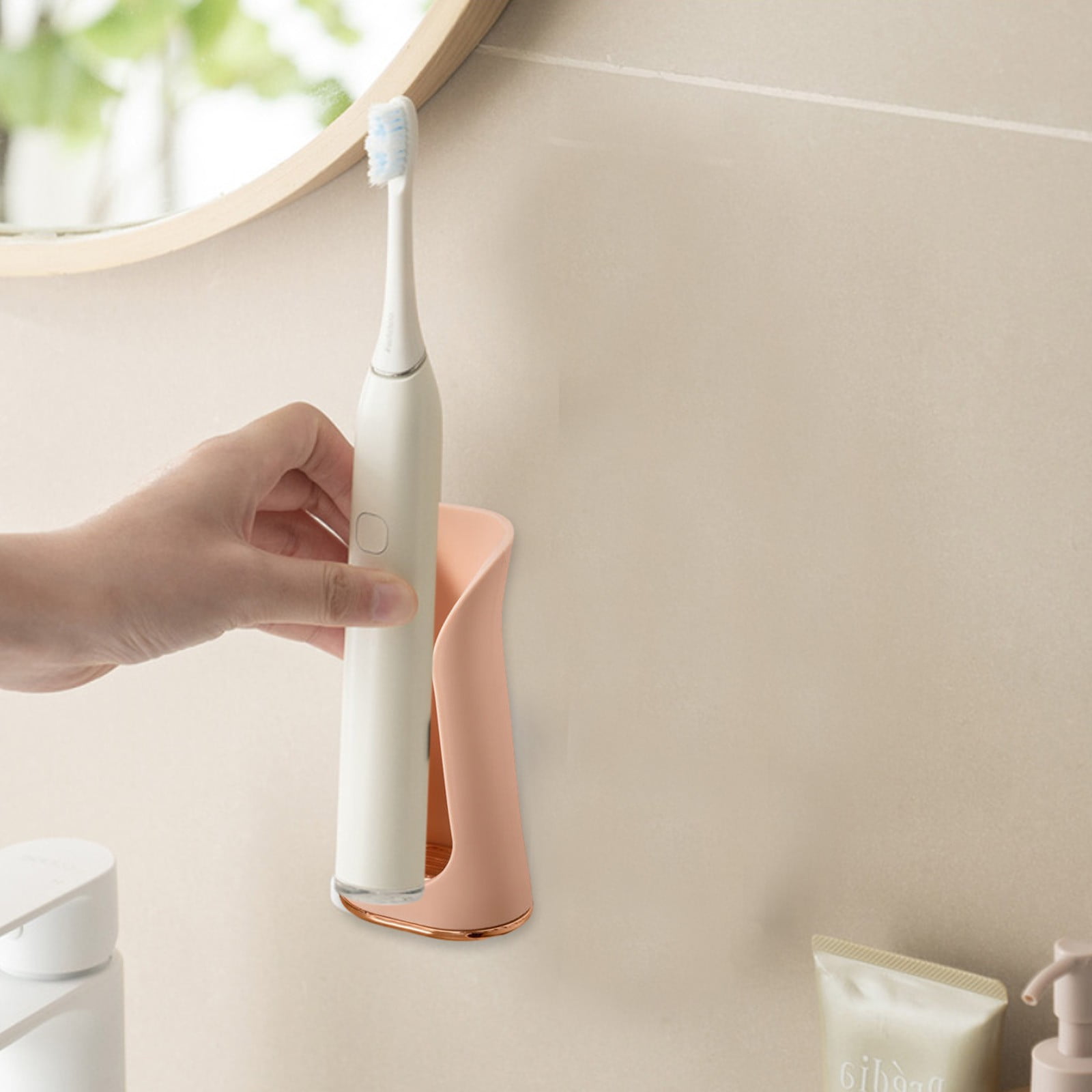 Porte-Brosse à Dents Mural avec Couvercle pour Douche, Organisateur Peu encombrant pour Camping-Car, Support de Brosse à Dents Auto-adhésif en Plastique à 6 emplacements Porte-Brosse à Dents Mural avec Couvercle pour Douche, Organisateur Peu encombrant pour Camping-Car, Support de Brosse à Dents Auto-adhésif en Plastique à 6 emplacements