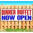 thumbnail image 1 of Dinner Buffet Now Open 13 oz Vinyl Banner With Metal Grommets, 1 of 4