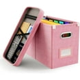 thumbnail image 1 of File Organizer Box File Box for Letter Size Files Storage Hanging File Folder Organizer with Mesh Pocket on Lid Portable Filing Box with Handle for Office/Home/School( ), 1 of 7