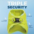 thumbnail image 2 of Best Pet Supplies Voyager Step-in Air Harness - All Weather Mesh, Reflective, No Pull Harness for Dogs, Cats - Secure with Hook & Loop Fastener, Buckle, Double D-Rings - Lime Green, M, 2 of 3