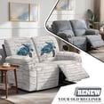 thumbnail image 5 of SCRAWLGOD Sea Turtle Wood Print Stretch Recliner Loveseat Cover with Pocket Washable Breathable Furniture Protector Non Slip Recliner Cover, 5 of 8