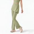 thumbnail image 5 of Comdrip Leggings with Skirt Women's Detachable Breathable Leggings with High Waist Stretchy Soft and Comfortable Skin Friendly Fitness Pants for Yoga and Sports Skirt with Leggings for Women Green M, 5 of 5