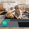 thumbnail image 4 of ODIKA 5'x7' Washable Area Rug Alfombras Balanced Grid Sleek Muted Tone Bedrooms Para Habitacion for Small Living Room, Bedroom, Easy Care, Non-Shedding, Pet Friendly, 4 of 7