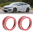 thumbnail image 3 of Button Knob Cover ,2pcs Air Conditioner Switch CD Auto Interior Accessories Aluminum Alloy Decal Trim Rings Car Air Conditioner Knob Trim Cover Decal Ring Fit For 10th, 3 of 8