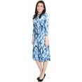 thumbnail image 2 of Women's Abstract Paintstroke Printed Fit and Flare Midi Length Dress, 2 of 4
