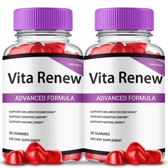 (2 Pack) VitaRenew ACV Gummies, Vita Renew ACV Supplement for Men and Women, 2 Month Supply