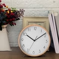 thumbnail image 3 of Yammee Table Clock 8Inch Wooden Decorative Desktops Clock Battery Operated Wall Clock, 3 of 15
