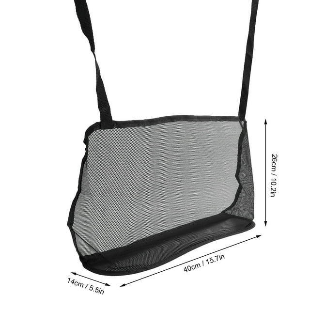 Car Net Pocket Handbag Holder Folding Mesh Organizer For Extra Storage, Ideal Size, Barrier For Naughty Pets, With Simple Installation, Compatible With Most Armrest Boxes
