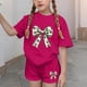 thumbnail image 3 of Vestido de manga corta para niños Día de San Patricio impreso de dos piezas Conjunto de cuello redondo con pantalones cortos, blusa de manga corta, 3 of 6
