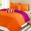 Solid Microfiber Orange/fushia Quilt Min