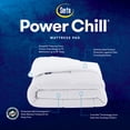 thumbnail image 3 of Serta Power Chill Mattress Pad, 18" Deep Elastic Fitted Pillow Top Cover, Twin, White, 3 of 8