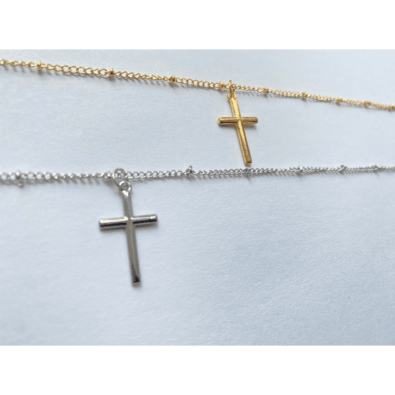 14K Bonded Gold crosses P30 Pendant by Artisan Jeweler