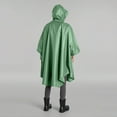 thumbnail image 3 of DDAPJ pyju Waterproof Rain Poncho for Men and Women Reusable Raincoats with Drawstring Hood Camping Hiking Travel Green M, 3 of 6