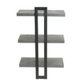 thumbnail image 5 of Household Essentials Jamestown 3 Tier Wall Shelf with Single-Hole Mount Rustic Slate Concrete and Grey Metal, 5 of 7