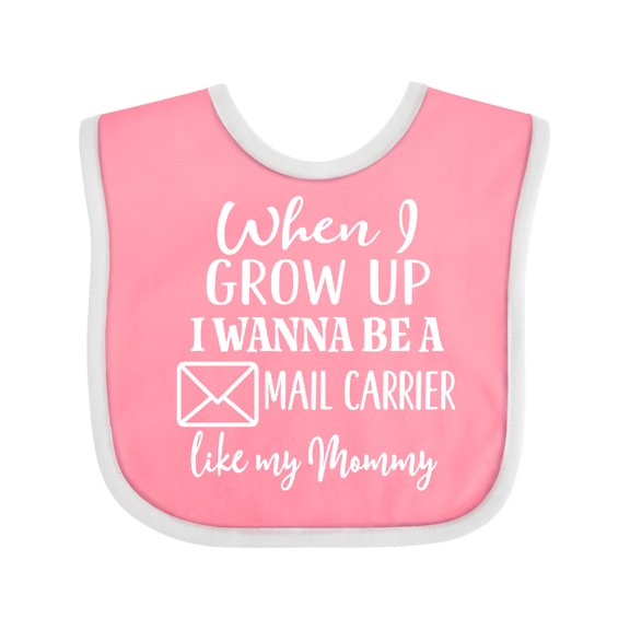 Inktastic Future Mail Carrier Like Mommy Boys or Girls Baby Bib