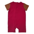 thumbnail image 2 of No-Strip Sensory Friendly Toddler Bear Romper in Pink/Brown, 2 of 7