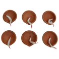 thumbnail image 7 of Clay Diya with Cotton Wicks 6 PCS Set Diwali Hindu Religious Indian Item Gifts Oil Lamp Set, 7 of 7