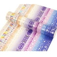 thumbnail image 3 of Lnkoo 9.84ft Poetic Gold Washi Tape Set VSCO Floral Foil Masking Tape Decorative for Arts, DIY Crafts, Bullet Journal Supplies, Planners, Scrapbook, Card/Gift Wrapping 15mm (Purple Night 12 Rolls), 3 of 9