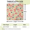 thumbnail image 2 of Cute Pink Hedgehog Pattern Square Fitted Tablecloth with Elastic Edge,Square Table Cover,Washable Elastic Table Cover for Home Kitchen Party Decor 34"x34", 2 of 6