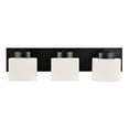 thumbnail image 6 of Design House Dove Creek Matte Black 3 Light Dimmable Bathroom Vanity Light with Frosted Glass Shades, 6 of 23