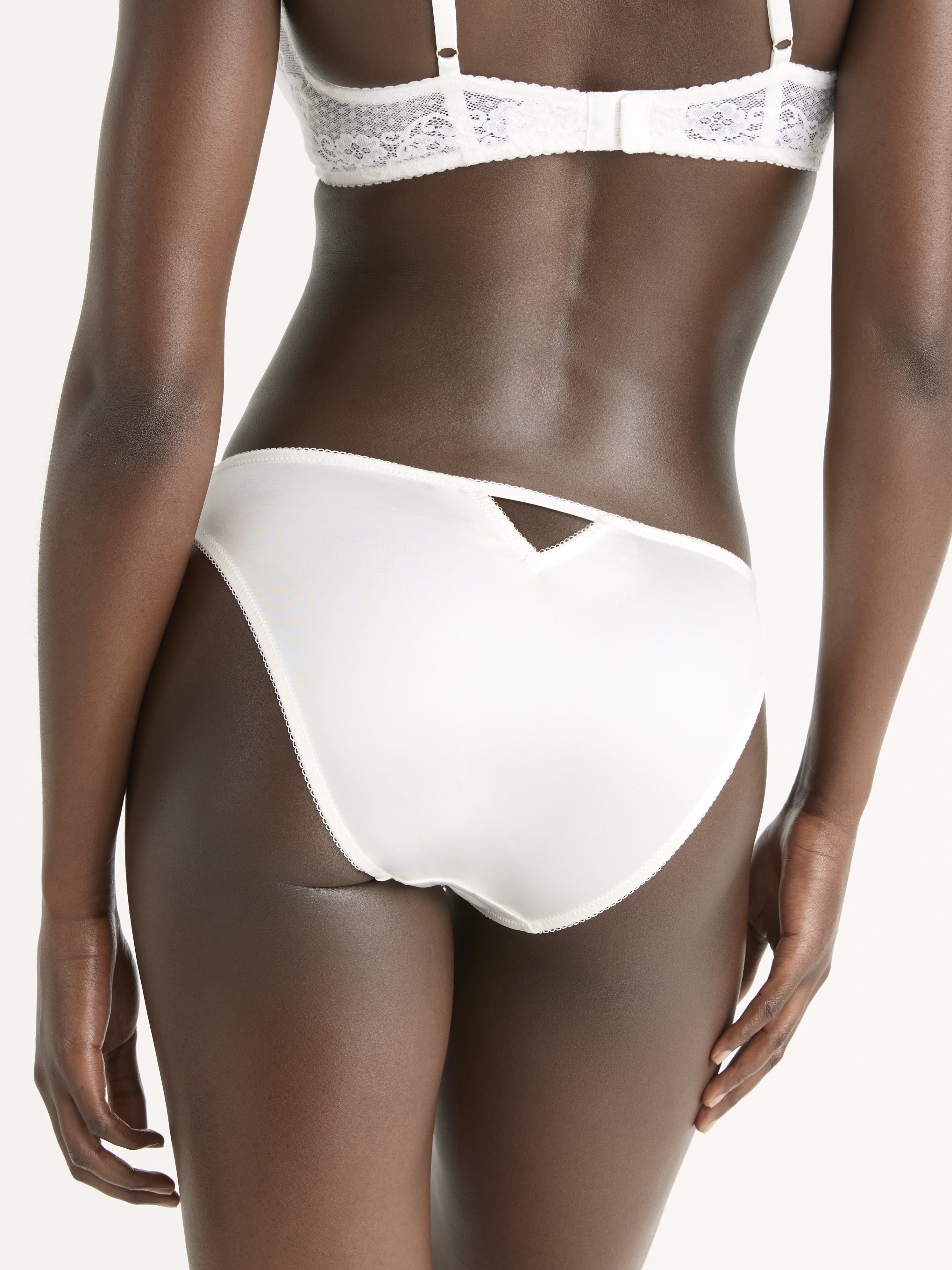 Joyspun Women's Satin Bridal Cheeky Panties with Lace and Picot, 2-Pack, Sizes XS-3XL