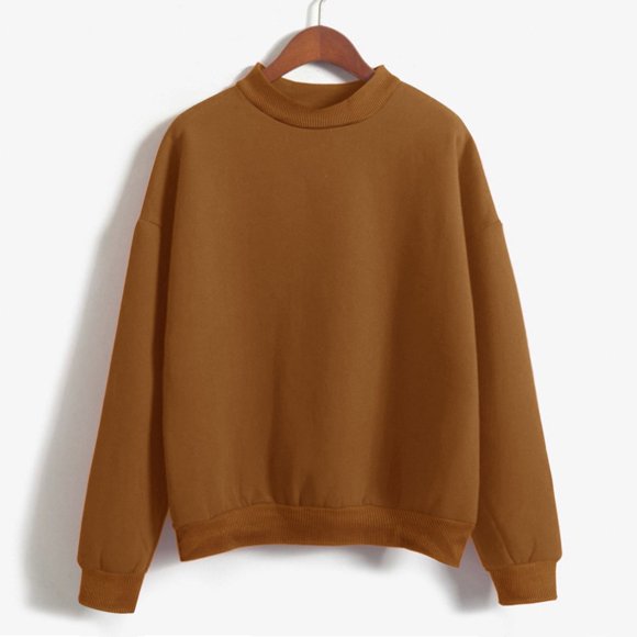 DondPO Essentials Hoodie Hoodies for Women Woman Sweatshirts Custom Logo Knitted Pullovers Thick Autumn Winter Loose Plus Size Hoodies Womens Clothing Long Sleeve Shirts Sweatshirt for Women Brown M