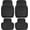 Black PVC, variant on Shining Glitter Car Floor Mats 3D Leather Waterproof All Weather Universal Trim to Fit Anti-Slip Safety Light Easy Clean Install Fit for SUV Truck Auto Sedan Van 4 Piece Black Glitter