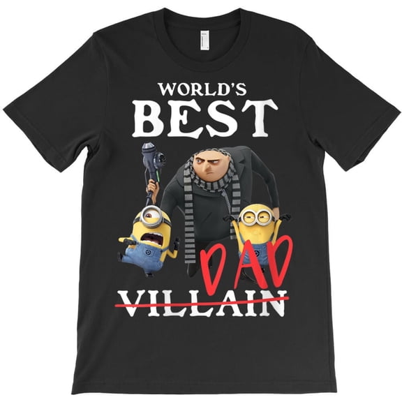Father's Day World's Best Dad Funny Villain Parody Graphic H275 Unisex T-Shirt, Up to 5XL Available