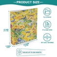 thumbnail image 5 of Lively Butterfly Garden 12.4x10.6in PVC Round Ring Binder, D-Ring 3-Hole, Metal Clip, 200 Sheets, 5 of 10